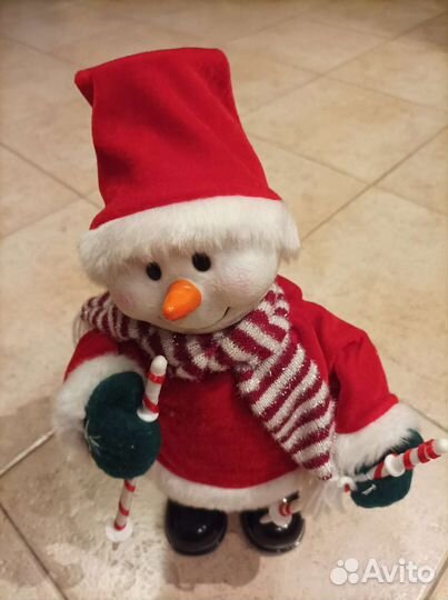 Снеговик поющий и Гном Санта Клаус 2 шт