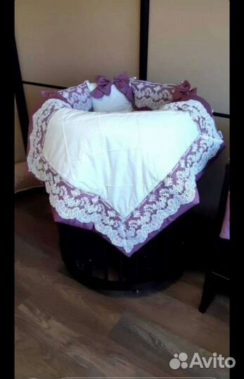 Детская кроватка с маятником 7в1