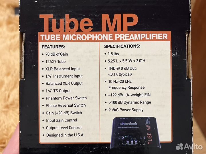 Art tube mp микрофонный предусилитель