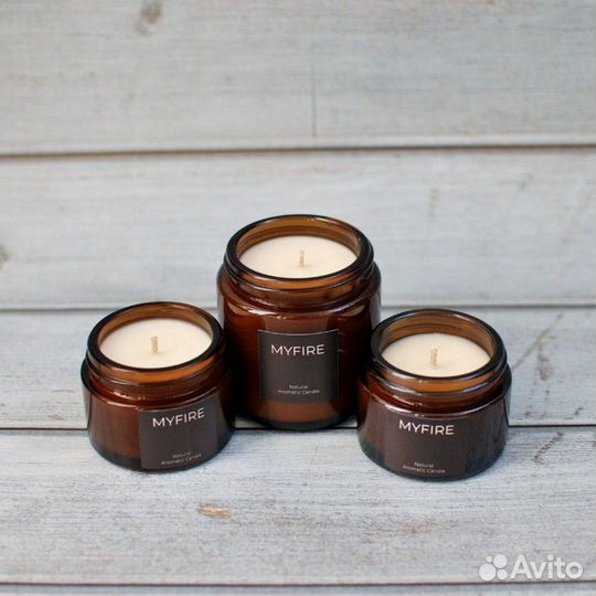 Ароматическая свеча соевая натуральная аромасвеча