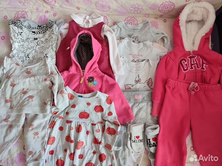 Вещи пакетом на девочку 74-80 см