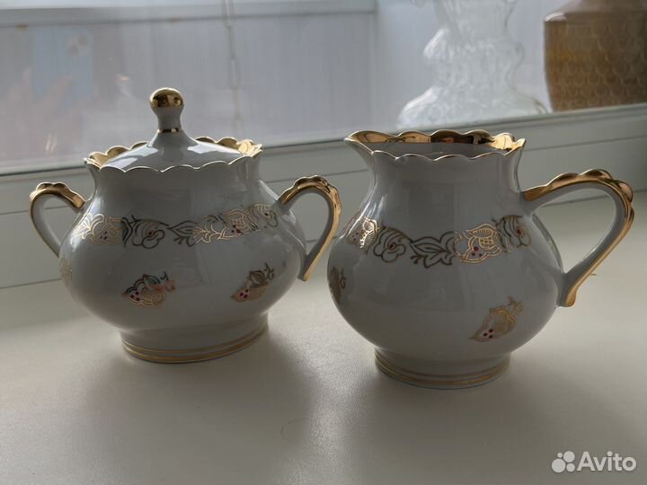 Сахарница и молочник дулево