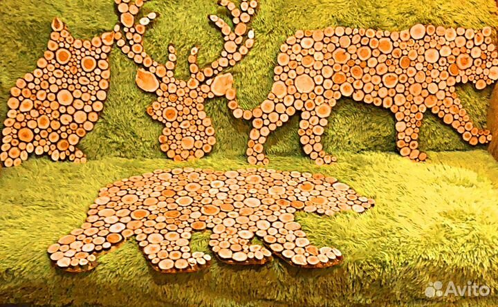 Панно из можжевельника