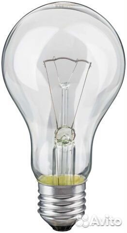 Лампа накаливания СССР. 220 Вольт. Цоколь Е27