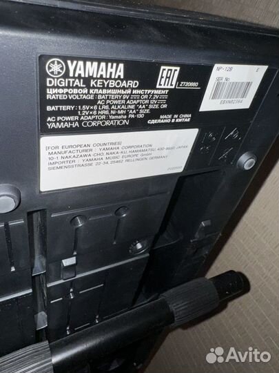 Цифровое пианино yamaha np 12-B