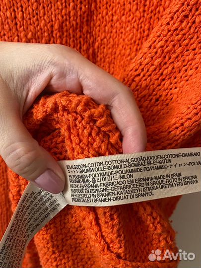 Свитер красно-оранжевый Massimo Dutti, XS