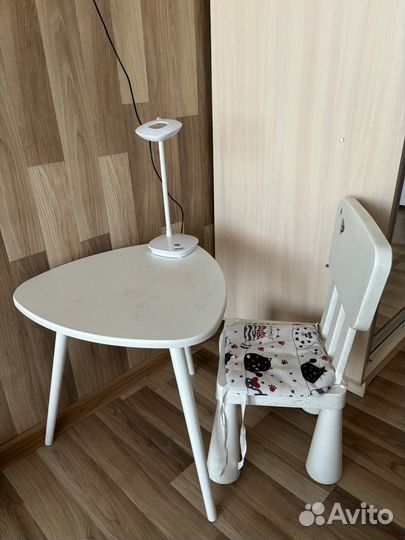 Стол и стул детский IKEA белый