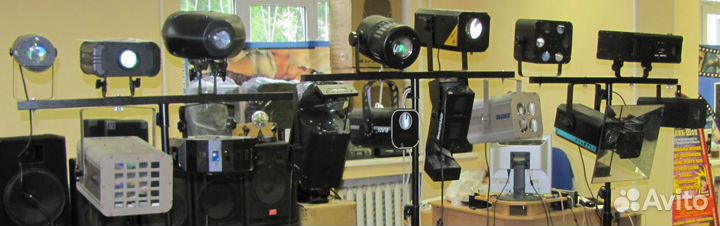 Светомузыка Лазеры Головы Стробоскопы Сканеры Дым