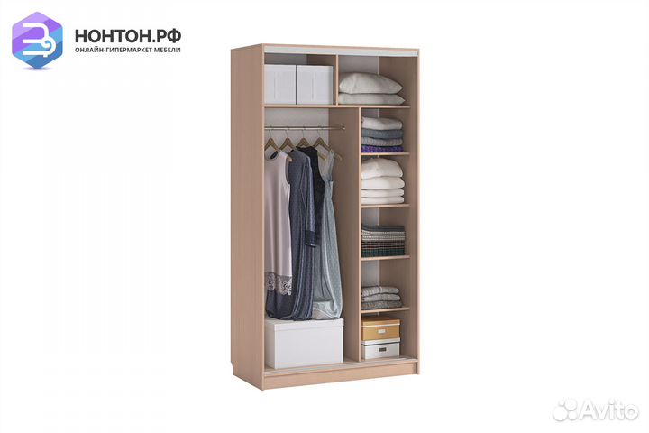 Шкаф-купе Рио 1-600 дуб млечный