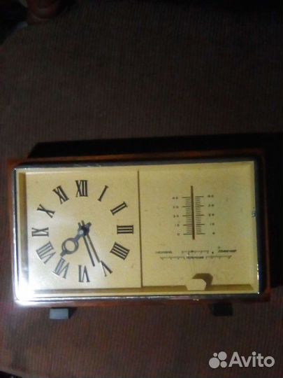 Янтарь часы, барометр,термометр