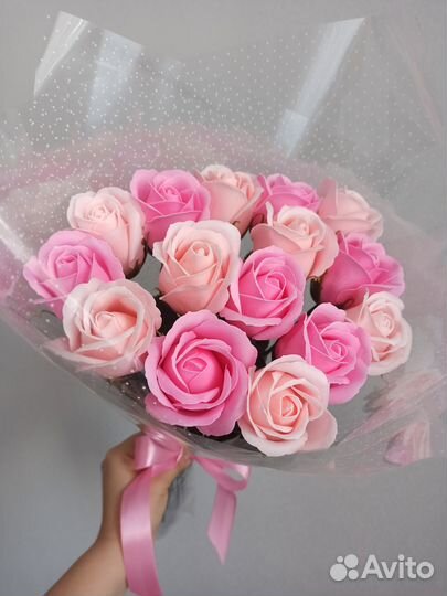 Букет из 15 мыльных роз девушке,маме, бабушке