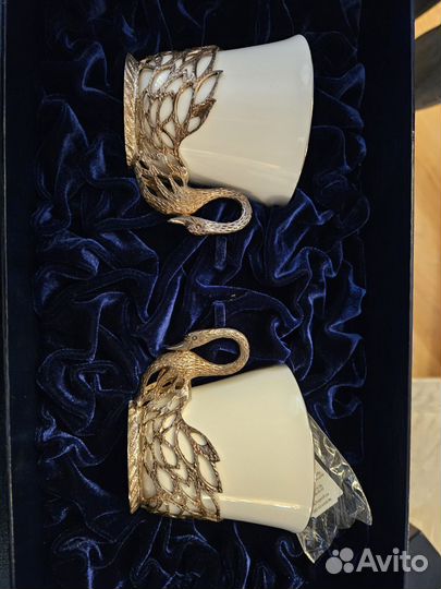 Чайная пара серебро