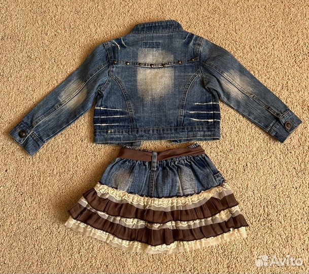Джинсовый костюм для девочки