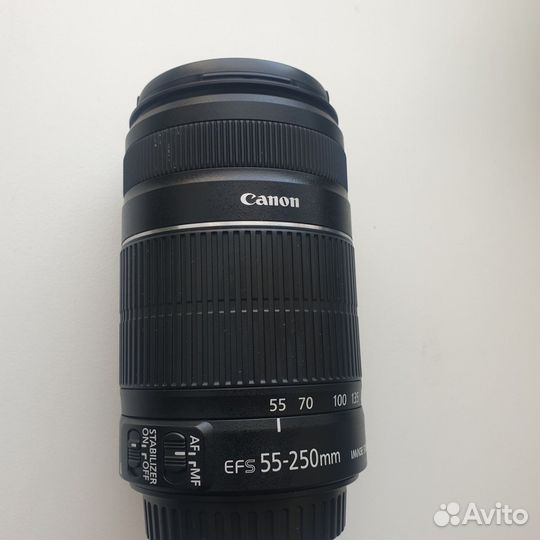 Объектив canon zoom lens ef-s 55-250mm 1:4-5.6 is