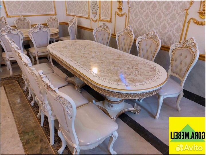 Стол обеденный овальный раздвижной