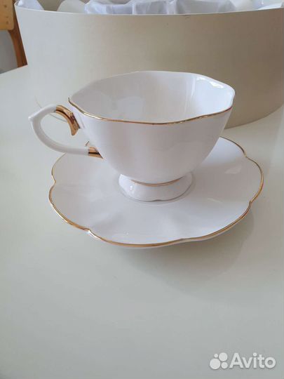 Сервиз чайный фарфоровый новый 6 перс