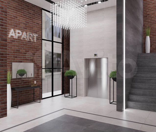 1-к. апартаменты, 44 м², 2/4 эт.