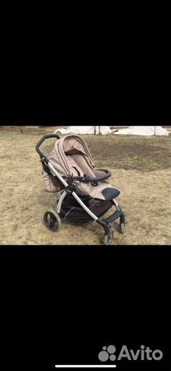 Коляска peg perego 3 в 1+крепление для авто isofix