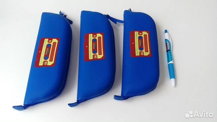 Силиконовый пенал с принтом Кассета