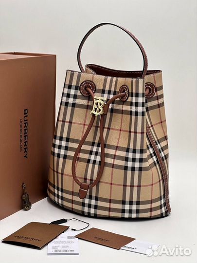 Сумка мешок Burberry Medium Check Bucket Bag