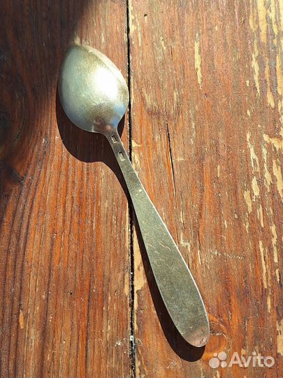 Серебряная чайная ложка, 875 эмаль