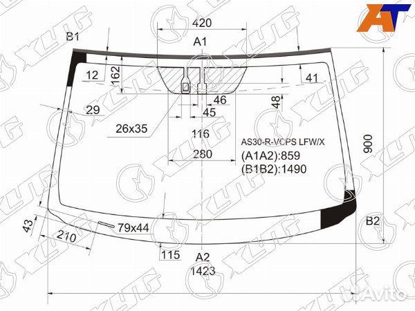 Стекло лобовое toyota RAV4
