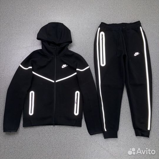 Костюм мужской nike tech fleece с рефликтивамм