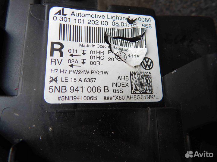 Фара правая Volkswagen Tiguan 2 поколение (2016-20