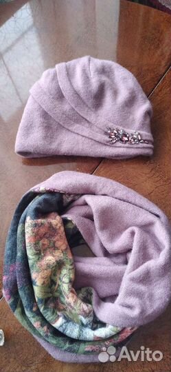 Комплект шапка и снуд