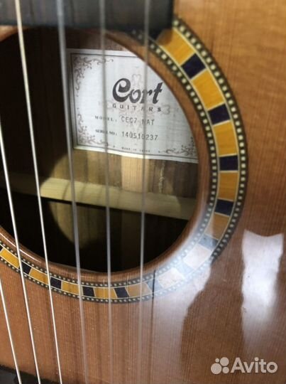 Классическая гитара-кроссовер Cort cec7 nat