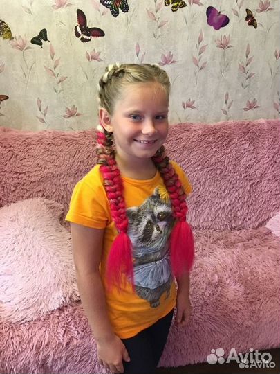 Плетение кос, косы с канекалоном, объёмные косы