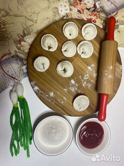 Вязанная еда для кукол