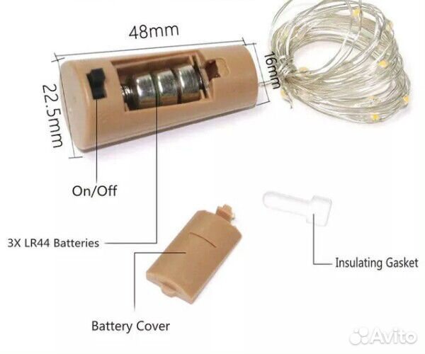 Гирлянда роса декор на батарейках