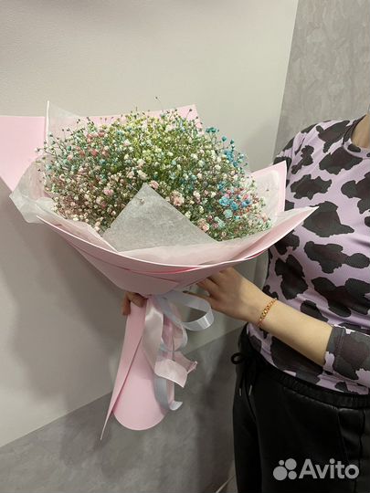 Букет цветов из гипсофилы