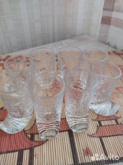 Стопка - сапожок из прессованного хрусталя