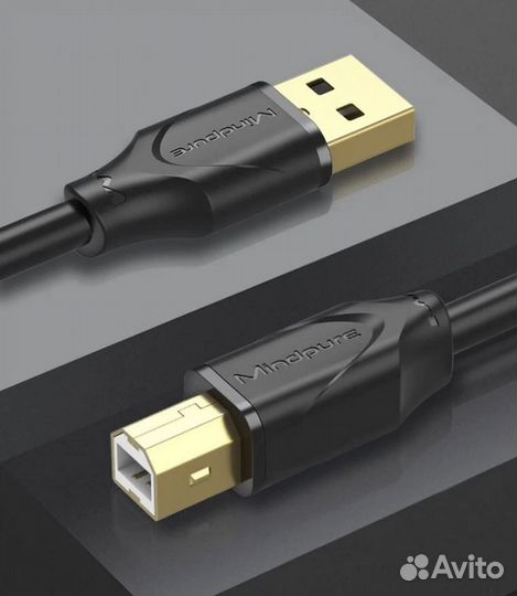 USB Кабель 2.0 A/M - B/M Golden Mindpure 5м