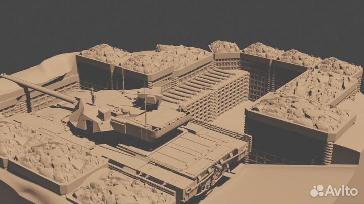 Диорама «Танк в капонире»