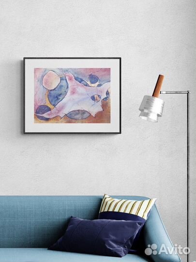 Интерьерная картина акварелью