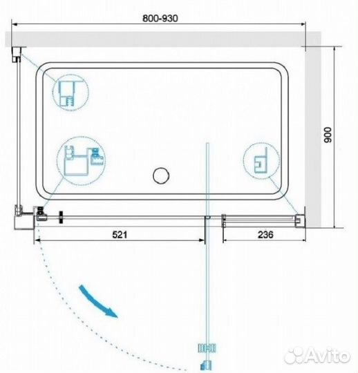 Душевой уголок RGW Passage PA-078-1B 80x90