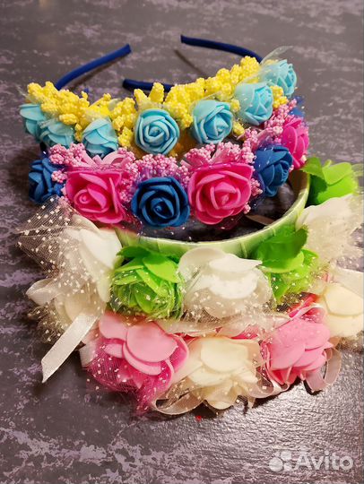 Ободок с цветами