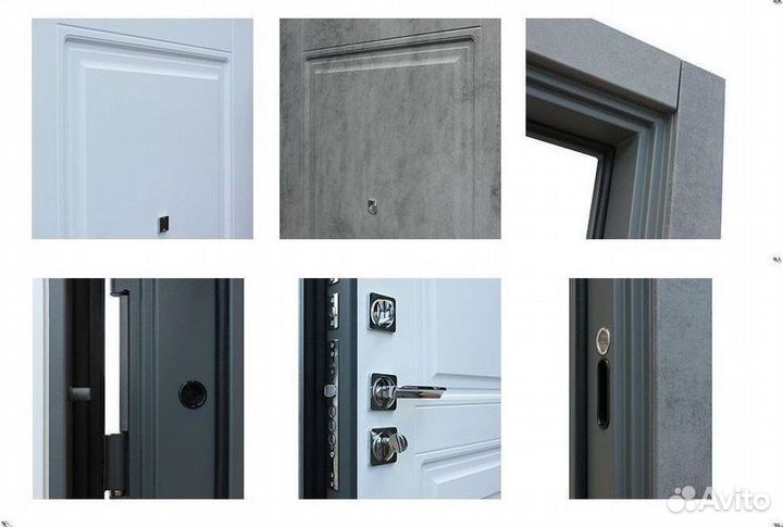 Дверь входная серая металлическая Лира