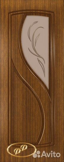 Дверь Леди-2 шпон межкомнатная с коробкой и ручкой