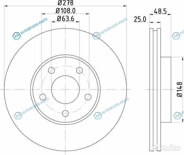 ND5019K Диск тормозной перед