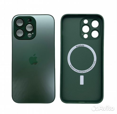 Чехол для iPhone 14 PRO MAX AG-glass magsafe зел