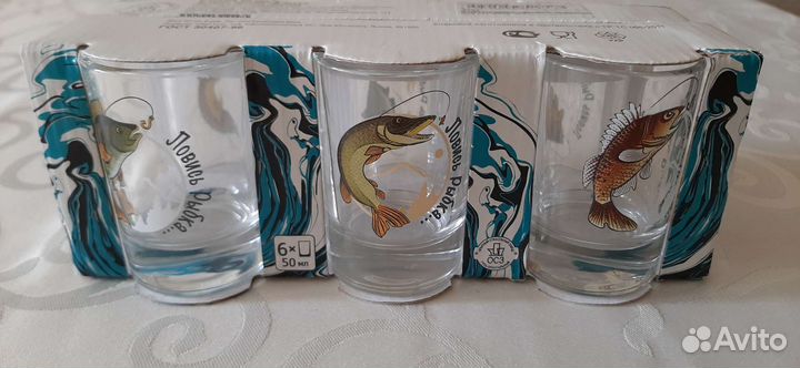 Набор стопок рыбак