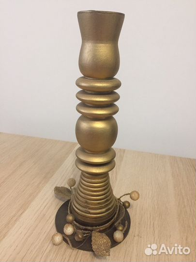 Подсвечники хрусталь дерево латунь СССР