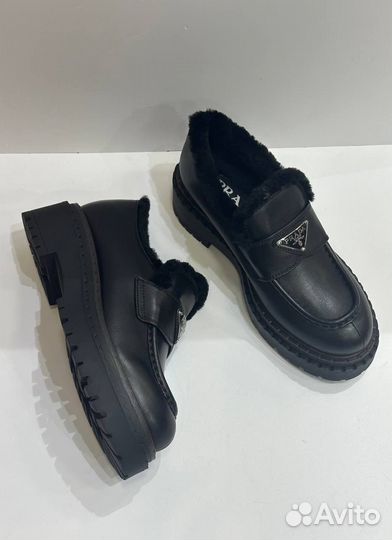 Prada зимние лоферы