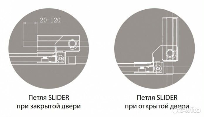 Душевой уголок Cezares slider-AH-1-100-70/80-BR-Cr