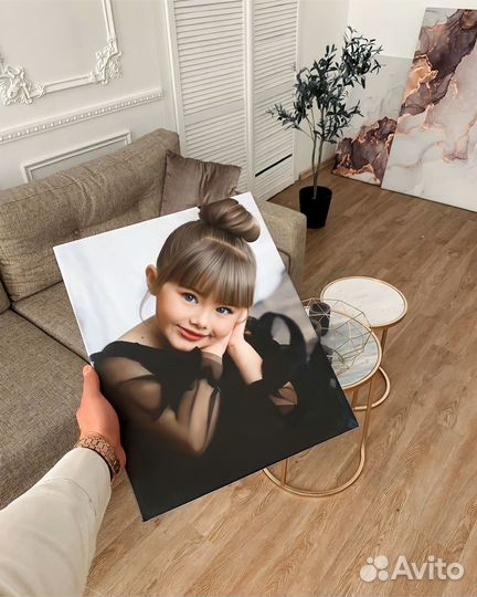 Портрет по фото на холсте