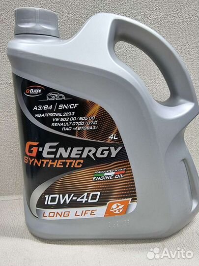 Масло мотор. G-Energy syntetic long life 10W40 4л